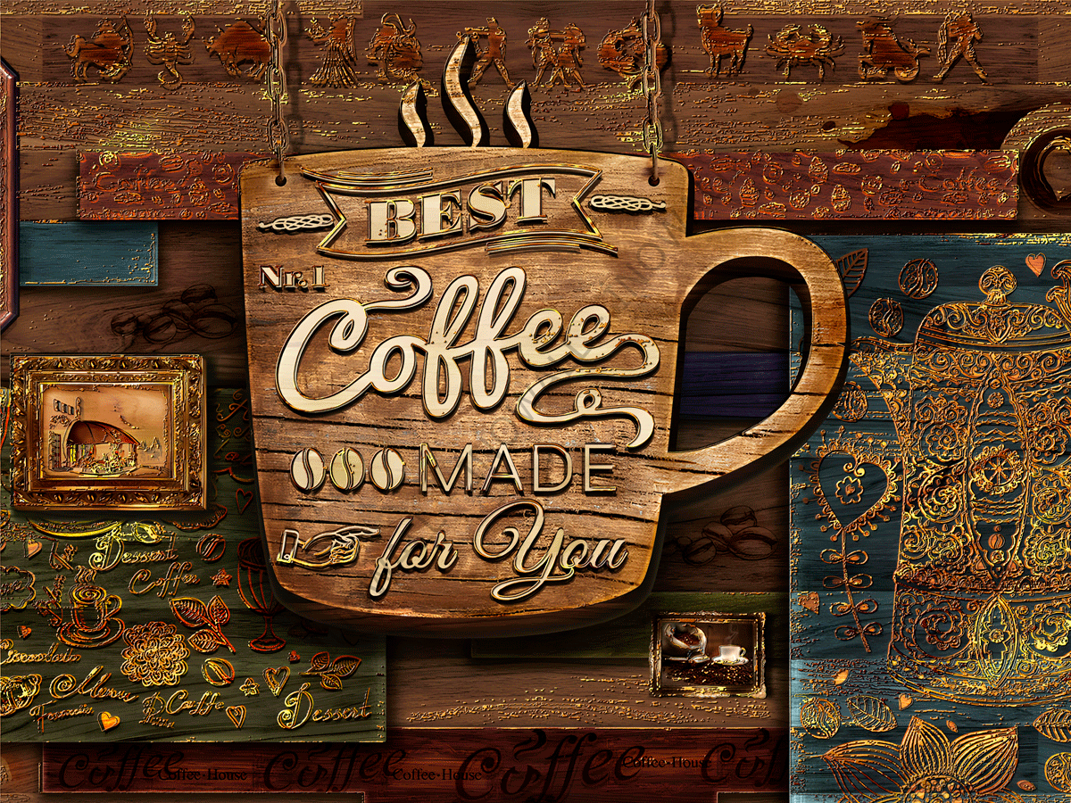 COFFE-6005 - YIRTILMAZ DUVAR KAĞIDI VE POSTER